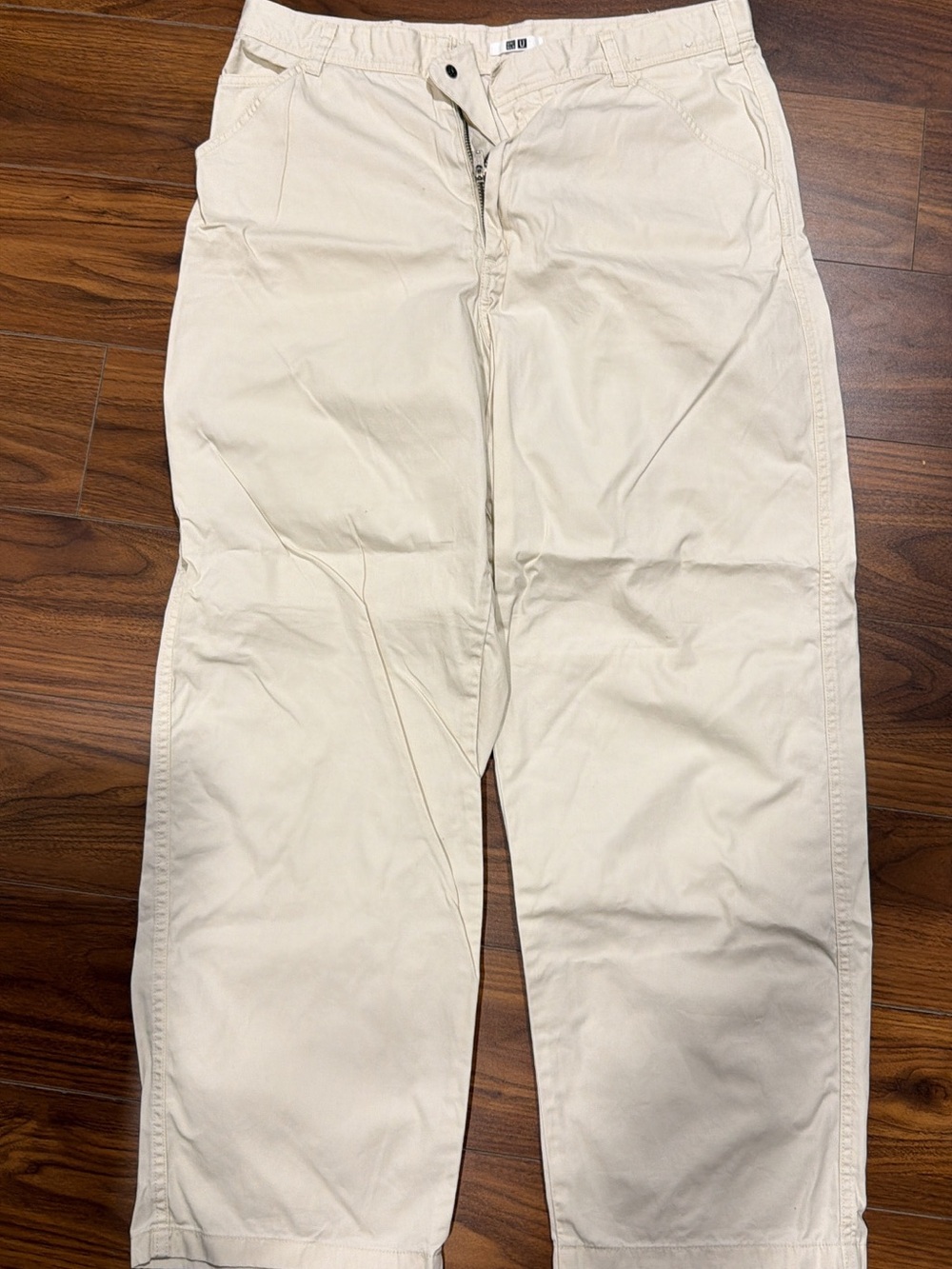 Uniqlo Light Beige Chino Pants - Straight Fit